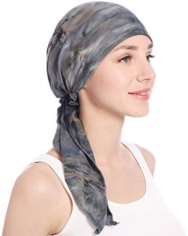 Damen Chemo Hut Kopftuch Pre Tied Ruffle Turban Kopfbedeckung für Krebs