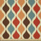 ABAKUHAUS Retro Stoff als Meterware, Funky Unterschiedliche Formen, Microfaser Multi Zweck Dekostoff für Kunsthandwerke, 3M (230x300cm), Mehrfarbig