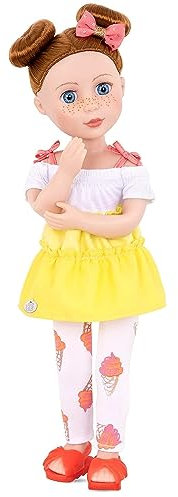 Glitter Girls Puppe Charlie – Bewegliche 36 cm Puppe mit Puppenkleidung, Zubehör und roten langen Haare zum Frisieren – Spielzeug ab 3 Jahren (6 Teile)