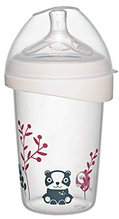 nip baby bottle Anti-Colic, silicone: 270 ml, M teat, with extra wide lip rest especially for newborns