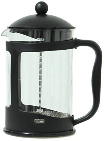 Cafetière à piston 12 tasses – Capacité 1500 ml – Filtre facile à nettoyer – Cadre et poignée résistants à la chaleur