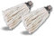 2 têtes serpillères à franges de rechange pour balais espagnols | Lot de 3 sets | Tête universelle à visser | Coton blanc naturel tressage spécial | Kibros 105714x3