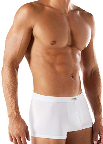 Liabel - 6 Boxer Uomo 100% Cotone Mutande Uomo Bianche Colorate Intimo Uomo Finissimo Colorate alla Moda Box Biancheria Intima Bianchi e Colorati 2 Blu 2 Neri 2 Grigi LB022 (XXL, 6 Boxer Bianchi)