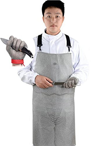 Tablier Tablier À Couper Le Tablier En Acier Inoxydable Mail De Chaîne En Acier Inoxydable, Gants De Sécurité Et Réglage De Tablier, Protection Corporelle Adaptée Aux Opérations De Coupe