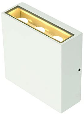 SLV Wandaufbauleuchte BIG QUAD UP/DOWN / Beleuchtung für Wände, Wege, Eingänge, LED Spot außen, Aufbau-Leuchte Outdoor, Gartenlampe / IP54 3000K 8.2W 640lm weiß