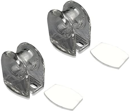 EFIXS Selbstklebender Kettenhalter/Kettenspanner - Farbe: transparent - für Bedienketten (Kugelketten) - 2 Stück