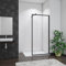 Biubiubath 900mm Bathroom Matt Black Walk in Wet Room Shower Screen Panel Easy Clean Glass Shower