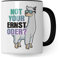 Tasse Alpaka-Motiv, Not your ernst oder? Spruch, Süßes Geschenk Alpakaliebhaber, süße Alpaka-Tasse Motiv Geschenkidee lustiger Spruch Beruf Freund Freundin Kollegen Kaffeetasse (Weiß & Schwarz)