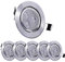 FAZRPIP 6pcs LED-Einbau-Slim-Pot-Licht, ultradünne LED-Downlights, LED-Tilt-Ultra-Slim-Scheinwerfer, LED-Einbaubeleuchtung, eingebettetes Lochlicht, Schallwand, flaches Profil, Oberflächenmontage