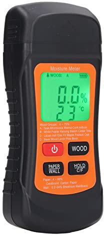 Holz-Feuchtemesser, Digitaler Stift-Feuchtigkeitsmesser mit 4 Modi, Wasserleck-Detektor Feuchtigkeitsmesser für die Feuchtigkeitsprüfung von Holz-Brennholz-Trockenbaupapierböden