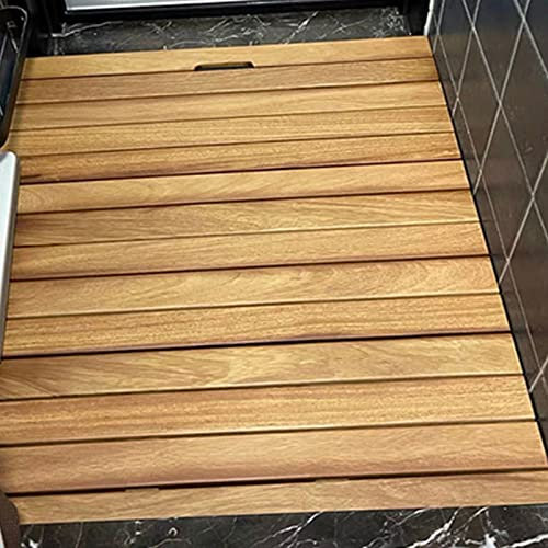 Massivholz-Bambus-Badematte, Bad-Duschmatte, starke und robuste Holz-Badematten, natürliche Duschmatte, Lattenrost, für den Innen- oder Außenbereich für Dusch-Spa (80 x 40 cm/31 x 15,7 Zoll) (80 x 7