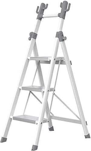 Tragbare Klapptreppe, mit Anti-Rutsch-Matte 3-Stufen-Leiter für Hotels, Eigentumswohnungen, Kleidung und Hüte, Leitern, Größe: 45 * 61 * 115 cm