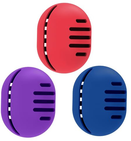 Fauxomor Lot de 3 Respirant Porte-éponge de Maquillage pour les Voyages,Support Eponge Maquillage en Silicone Incassable,étui Portable pour tous Les Types Beauty Blender,Rouge+Bleu+Violette