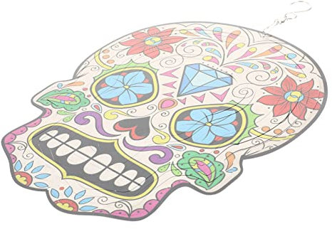 OFFSCH Halloween Totenkopf Windspiel Metall Windspiel Garten Deko Mystisches Für Innen Außen Balkon Und Terrasse