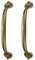 Runningfish Vintage Solid Brass Pulls, Antique Copper|Rustic Barn Door Grab Handles|Kitchen Cabinet Hardware Drawer Handle Pull (Bronze, 6.5inch-2Pcs)