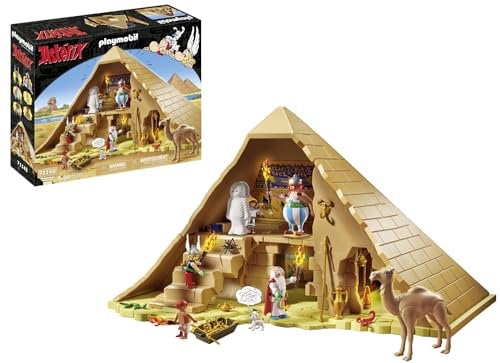 PLAYMOBIL 71148 Asterix: Pyramide des Pharao, Obelix, Asterix, Miraculix, Numerobis, Schraubzieris, Idefix, Spielzeug für Kinder ab 5 Jahren [Exklusiv bei Amazon]