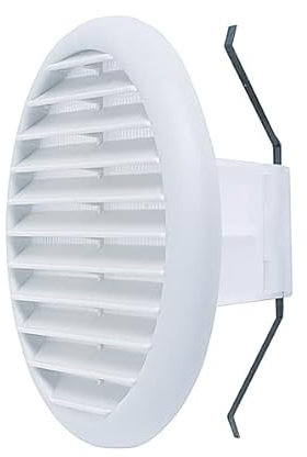 Griglia Aerazione Universale Con Molla Richiudibile dimensioni e colori Assortiti (Foro Ø da 125 a 160 cm, Bianco)