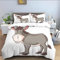 ILMIRA KinderbettwäSche 135x200 Grauer Esel Bettwäsche-Set 3 Teilig Traumhaft Weich Allergiker Mikrofaser Einzelbett, Bettbezug mit Reisverschluss für Kinder und Erwachsene und 2 Kissenbezug 80x80 cm