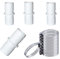 Lot de 4 Raccords de Tuyau pour Piscine avec 8 Colliers de Serrage - Adaptateur Ø 32 à 32 mm (32mm-32mm)