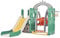 Baby Rutsche und Schaukel Set Kleinkind Climber Schaukel Set Freistehende Rutsche Baby Spielplatz Activity Center Spiel Set Indoor Outdoor Lange Rutsche Kinder Spielgeräte (Tower Green)