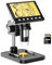 Microscope,4.3 Coin Microscopes, IPS Digital Microscope for Adults, Coin Magnifier with 8 LED Lights, Windows Compatible, Include 32GB Memory Card