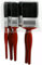 REQUISITE NEEDS Mixed Paint Brush Set Red, Assorted Sizes (Pack of 5)
