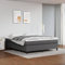 Homgoday Boxspring-Bettgestell, Kunstleder, Grau, 180 x 200 cm, Lattenrost für Erwachsene, Kinder und Jugendliche, einfache Montage, Typ 1