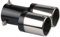 MOCNT Auto Auspuff Endrohr Edelstahl Auspuffblende Endrohr Schalldämpfer Auspuffrohr Universell Auspuffspitze Doppelendrohr Auspuffendrohr Gerade Silber 63mm