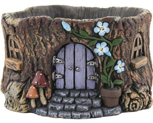 Fyne-Finds Cement Fairy Pixie House Plant Pot 23cm, 9inch Outdoor Garden Lawn Patio Flower Herbs Planter Large