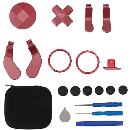 Reemplazo del Joystick del Controlador Xbox One, Joysticks de Metal Profesionales 15 en 1 para el Controlador Xbox One Elite Series 2 (Rojo)