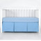 Cache-sommiers Jupe de lit de berceau plissée standard ajouter des draps blancs for bébé garçons filles - literie de pépinière enfant en bas âge 14 pouces de haut ( Color : Sky blue , Size : 60x 120 x