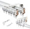 1~10m Flexible Gardinenschiene Doppelläufig Biegbare Silence-Schiene Decken- Oder Wandmontage-Vorhangschiene Für Wohnmobil-Raumteiler Duschvorhangstange(Farbe:White,Size:240cm)
