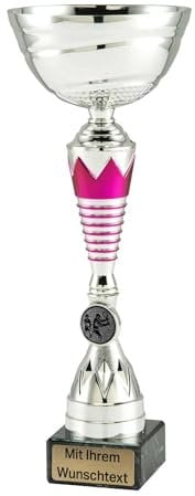 Deitert Pokale 6er Serie ET.454B Silber/pink 30 cm