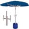 DONATIF Sombrilla de playa azul con dispensador de cerveza, sombrilla con base de barril de 20 litros, sombrilla de playa, cervecería, bar, restaurante, jardín, sombrilla de cerveza, turquesa