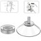 Set di 4/8 ventose trasparenti con viti a testa zigrinata, presa forte, per uso quotidiano (8 pezzi)