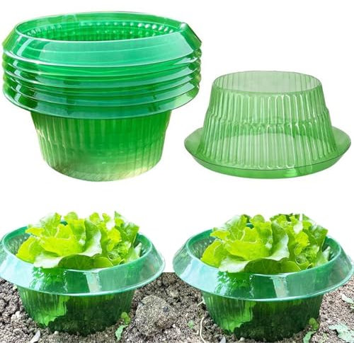 BOBISHE 20 Pezzi Collari Anti-Lumache per Orto con Bordo 45° - Anelli Protezione Piante da Insalata, Pomodori e Cavoli, Materiale Resistente UV/Antipioggia, Senza Chimici e Riutilizzabile, Ø24cm