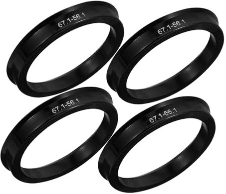 MUCKLILY 4 Stück Nabenreduzierring Radmittenringe Reifennabenringe Felge Lenkrad Turbo-Schlüsselanhänger Hub zentrierringe radwechsel Radnabenring Ringnabe Nabenringe für zentrische Plastik