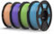 ANYCUBIC PLA Filament 1.75mm, 4KG 3D Drucker PLA Filament Maßgenauigkeit +/- 0.02mm, Intelligente Identifikation, Pfirsichrosa & Interstellar Lila & Türkisblau & Spring Leaf