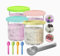 CHANCCI 4 Pcs Ice Cream Pints for Ninja NC501 NC500,24oz Cream Tubs,Cream Pints with a Metal Scoop & 4 Scoops,Replacement Ice Cream Container Series Ice Cream Maker,Bpa-Free