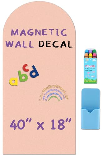 Arch Magnetic Wall Decal - 40 x 18 Matte Finish Chalkboard Sticker for Wall - Magnetic Board for Home(Camel Blush)