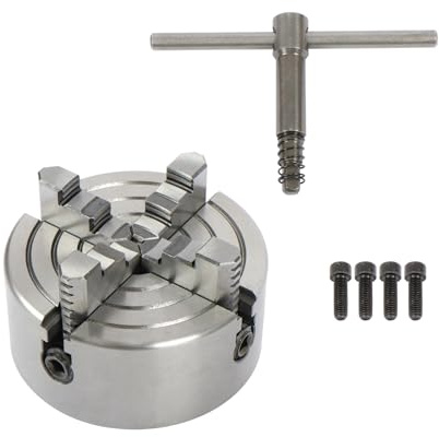 K72-125 4-Jaw Independent Lathe Chuck - 125mm 5'' for CNC Router, Turning, Milling Machine, Mini Lathe Accessories