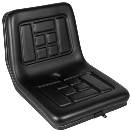 Traktor Sitz Universal Traktorsitz Schleppersitz mit Rückenlehne Wasserdicht Staplersitz PVC Leder Baggersitz Baumaschinensitz Gabelstaplersitz Fahrersitz für Gabelstapler, Bagger, Rasenmäher