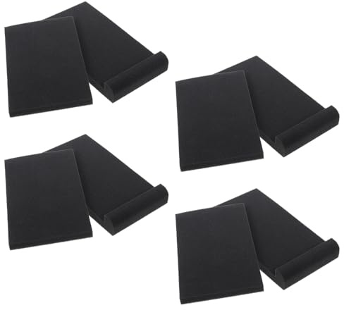 GALPADA Lautsprecher Isolationspads und Vielseitiger Winkeleinstellung Schwarze aus Polyethylen 4 Stück mit Geräuschreduzierung für Studio und Heimgebrauch