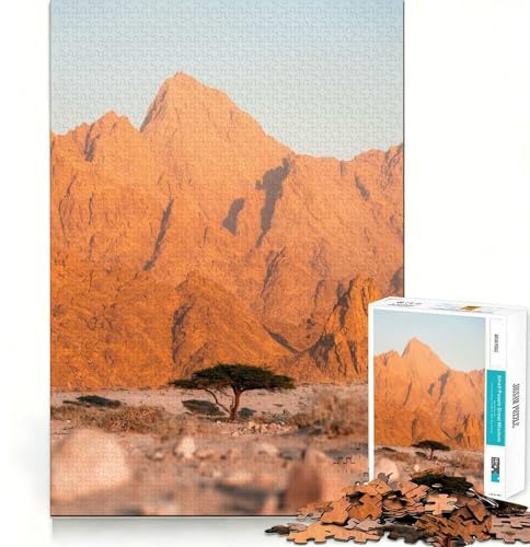 A Tree in Desert Teenagers 1000 Piece Jigsaw Puzzle Brain Teaser Bright Print Family Pastime Xmas Present (50x75cm)