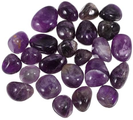 CATIEBYE Purple Quartz Healing Stones 2-3cm Irregularly Shaped Polished Pebbles 300g Natural Stone for Home Decoration and Fish Tank Aquarium Decor