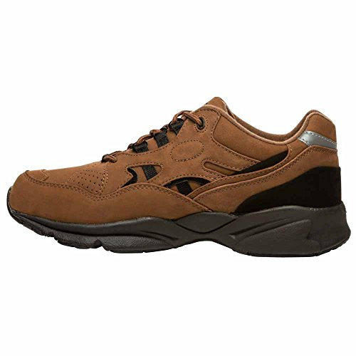 Propét Herren Stability Walker Sneaker, Schokoladenbraun/schwarzes Nubuk, 49 EU