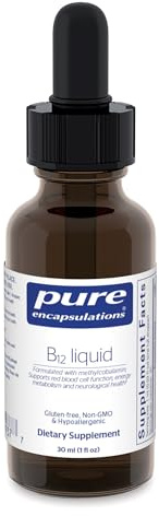 Pure Encapsulations B12 Liquid | 1,000 mcg Vitamin B12 (Methylcobalamin) Supplement to Support Nerves, Immune Health, Energy, and Cognitive Function* | 1 fl. oz.