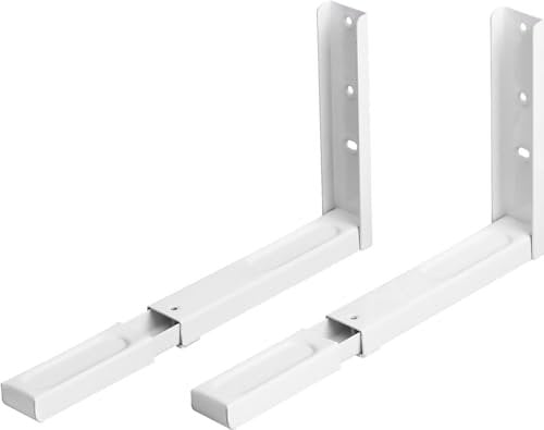 Werkzeyt Mikrowellen weiß-zur Wandbefestigung-Halter ausziehbar bis max. 50 cm-maximale Tragkraft 30 kg/Mikrowellenhalterung/Wand/Mikrowellenhalter Ablage / 6827100