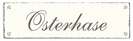 SCHILD Dekoschild « OSTERHASE » Frohe Ostern Shabby Vintage Holzschild Türschild Dekoration Happy Easter