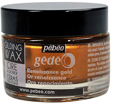 Pebeo Gédéo Gilding 30 ml, Cera, Oro renacentista, 5,5 x 5,5 x 4,5 cm